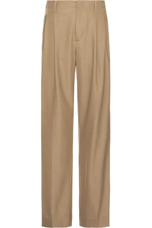 Simkhai Porter Double Pleat Wide Leg Pants in - Tan. Size 32 (also in ).