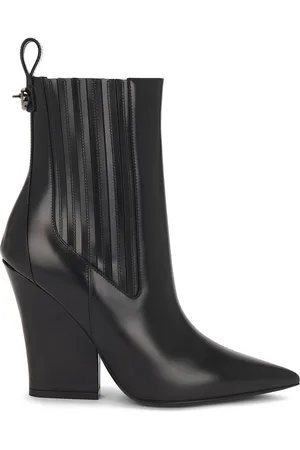 VALENTINO GARAVANI V Logo 105 Lockette Beatle Boot in - Black. Size 36 (also in 36.5, 37, 37.5, 38.5, 39.5, 41).