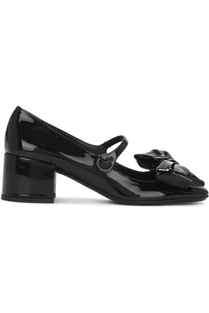 VALENTINO GARAVANI Patent Bow Jane 50 Mary Jane Pump in - Black. Size 36 (also in 36.5, 37, 37.5, 38, 38.5, 39, 39.5, 40, 41).