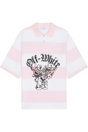 OFF-WHITE Bicolor Gang Short Sleeve Polo in - Pink. Size L (also in S).