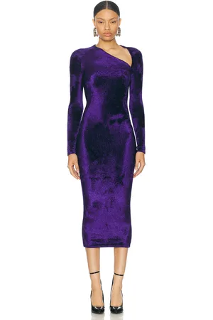 Alaïa Velvet Long Gown in - Purple. Size 40 (also in ).
