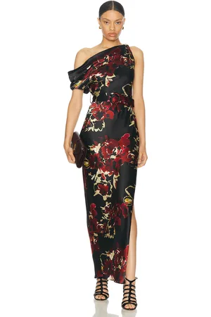 Nicholas Halle Off Shoulder Midi Dress in - Black. Size 0 (also in 2).
