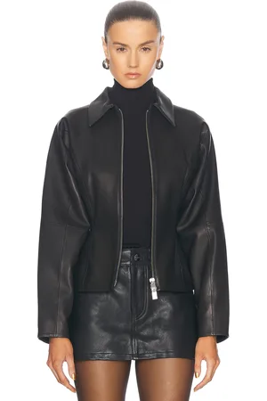 The Sei Fitted Leather Jacket in - . Size 6 (also in ).