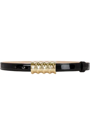 Khaite Julius 20mm Patent Belt in - Blush. Size 70 (also in 75, 80, 85, 90).