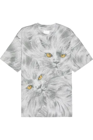 Givenchy Cat Heads T-Shirt in - Grey. Size L (also in M, S, XL/1X).