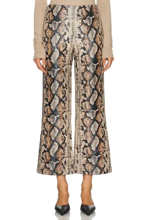 SIMON MILLER Pia Vegan Snake Pant in - Beige. Size 0 (also in 4, 8).