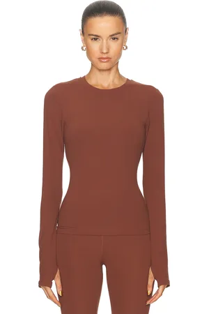 YEAR OF OURS Studio Long Sleeve Top in - Brown. Size XS (also in ).