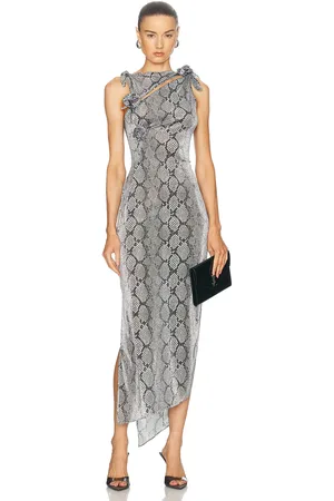 COPERNI Asymmetric Flower Gown in - Grey. Size L (also in ).