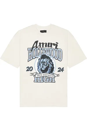 AMIRI High Lion Skater Tee in - Ivory. Size L (also in M, S, XL/1X).