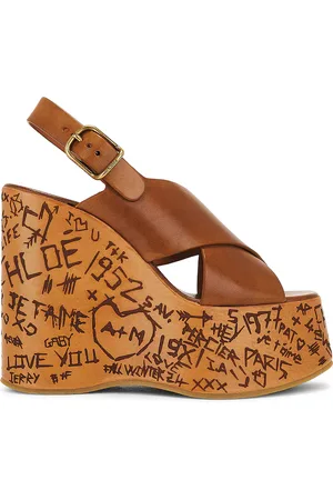 Chloé Maxime Wedge Sandal in - Brown. Size 41 (also in ).
