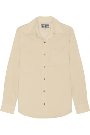 Schott NYC Pinwale Button Up Shirt in - Grey. Size M (also in S, XL/1X).