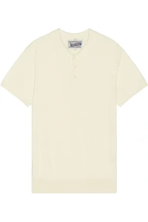 Schott NYC Basket Weave Polo in - White. Size L (also in M, S, XL/1X).