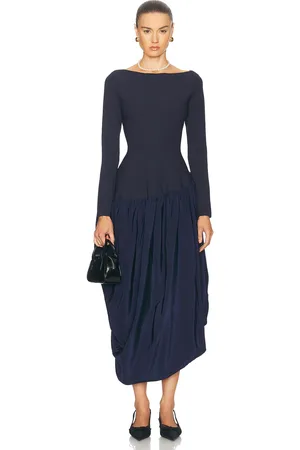 Simkhai Angela Combo Midi Dress in - Navy. Size M (also in S, XS).