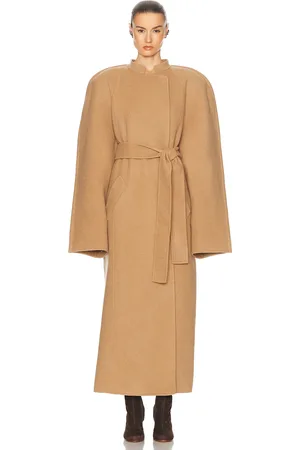 Khaite Rothen Coat in - Beige. Size M (also in S, XS).