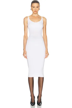 MUGLER Tank Midi Dress in - White. Size L (also in XS).