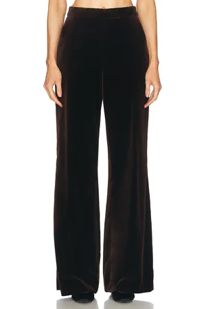 Ralph Lauren Velvet Wide Leg Pant in - Brown. Size 0 (also in 2, 4).