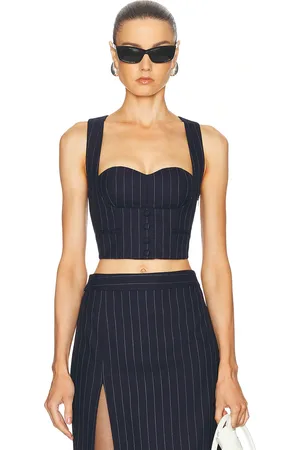Retrofete Monet Waistcoat in - Navy. Size L (also in M, S, XS).