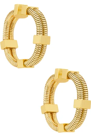 DEMARSON Laina Hoop Earrings in - Metallic Gold. Size all.