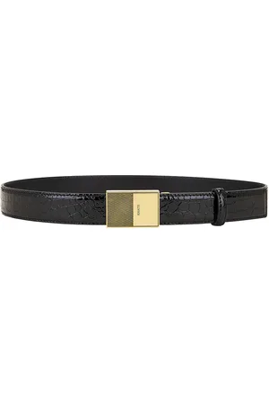 Khaite Elio 30mm Belt in - Black. Size 75 (also in 70, 85, 90).