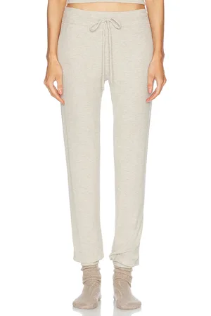 ÉTERNE Drawstring Pant in - Beige. Size L (also in M, S, XL, XS).