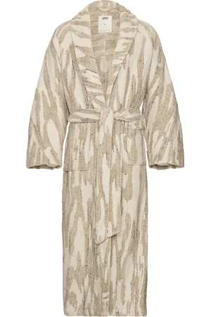 Oas Linen Terry Statement Robe in - Grey. Size S/M (also in ).