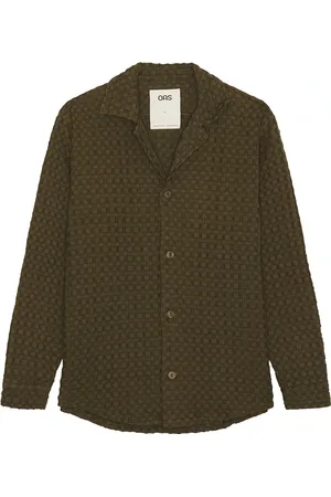 Oas Waffle Cuba Long Sleeve Shirt in - Army. Size L (also in S).