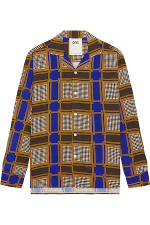 Oas Monaco Viscose Long Sleeve Shirt in - Grey. Size S (also in ).