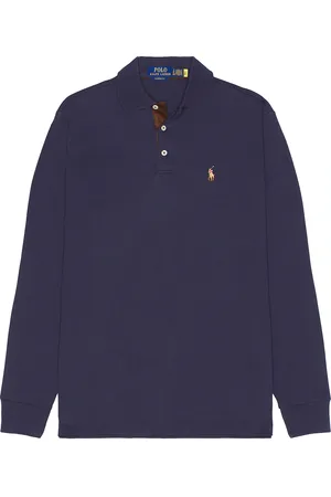 Ralph Lauren Classic Long Sleeve Polo Shirt in - Blue. Size L (also in M, S).