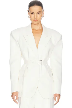 Helsa The Belted Blazer in - White. Size M (also in ).