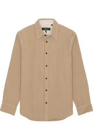 RAG&BONE Finch Corduroy Long Sleeve Shirt in - Beige. Size M (also in ).