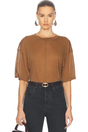Saint Laurent Short Sleeve T-shirt in - Brown. Size S (also in XS).