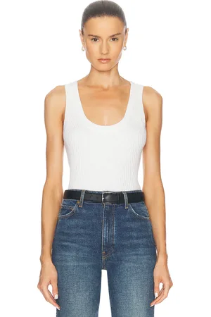 ENZA COSTA Cashmere Cotton Pointelle Knit Tank Top in - . Size L (also in M, XL).