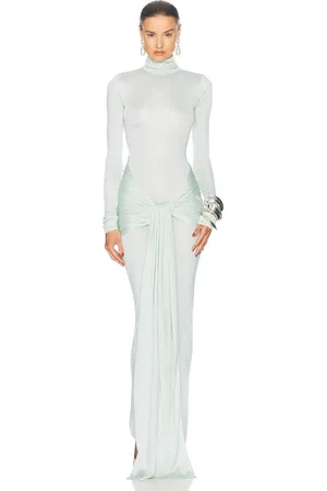 Helsa Slinky Jersey Sarong Maxi Dress in - . Size XL (also in ).