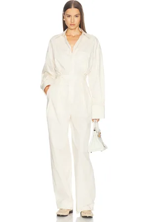 Helsa Paperbag Jumpsuit in - Cream. Size M (also in S).