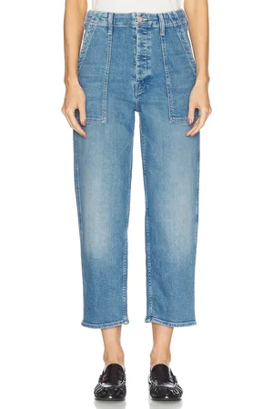 Mother The Patch Pocket Private Flood in - Denim-Light. Size 24 (also in 25, 26, 27, 28, 29, 34).