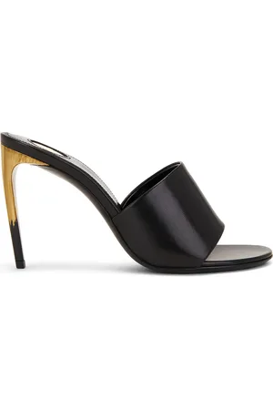 Saint Laurent Bridget Sandal in - Black. Size 37 (also in 37.5, 38, 38.5, 39, 39.5, 40, 41).