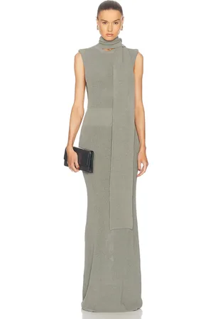 AYA MUSE Velor Dress in - Grey. Size L (also in M, S, XS).
