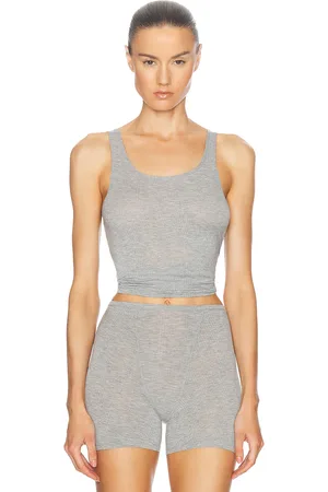 NEGATIVE UNDERWEAR Whipped A-Top in - Grey. Size L (also in M, S, XL, XS).