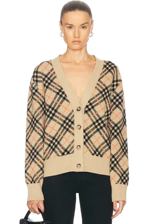 Burberry V-Neck Cardigan in - Tan. Size L (also in ).
