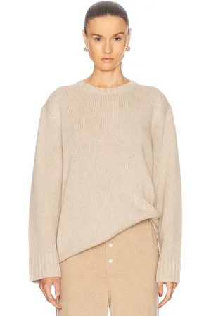Jenni Kayne Cashmere Amelia Crewneck Sweater in - Brown. Size L (also in M, XL).