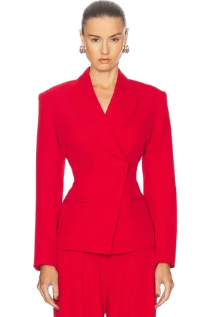 The Sei Cinch Blazer in - Red. Size 2 (also in ).