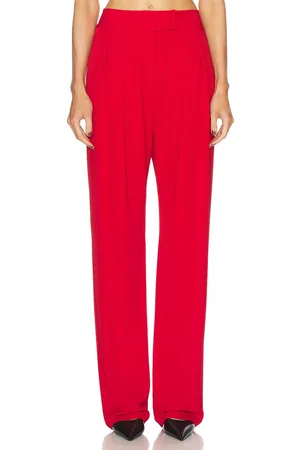 The Sei Double Pleat Trouser in - Red. Size 0 (also in 4, 8).