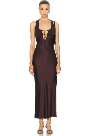 CHRISTOPHER ESBER Monument Cami Dress in - Brown. Size M (also in ).
