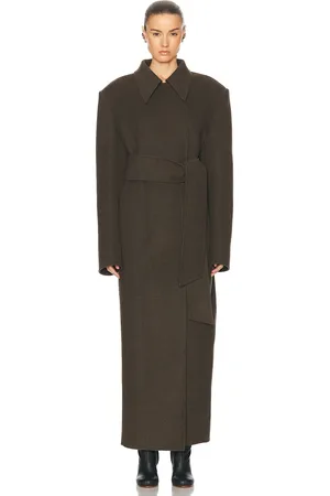 Khaite Lea Coat in - Olive. Size M (also in XS).