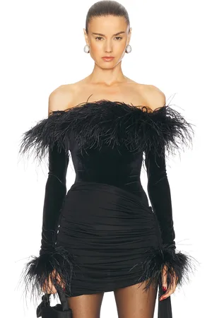 Oseree Velvet Plumage Bodysuit in - . Size L (also in M, S, XL).