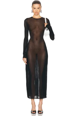 Jean Paul Gaultier Morphing Pinstripes Long Dress in - . Size S (also in ).