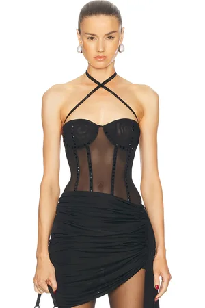 Oseree Crystal Necklace Bodysuit in - . Size L (also in M, XL).
