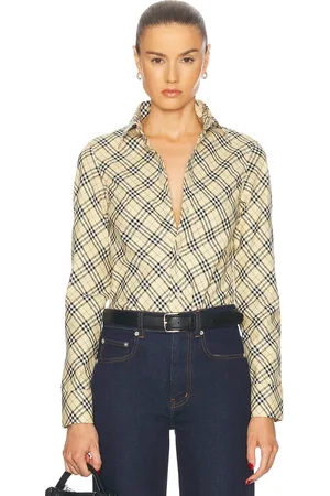 Burberry Button Up Top in - Cream. Size 0 (also in 4).