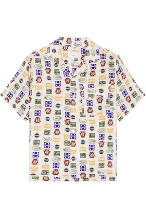 Rhude Trucker Print Shirt in - Cream. Size L (also in M).