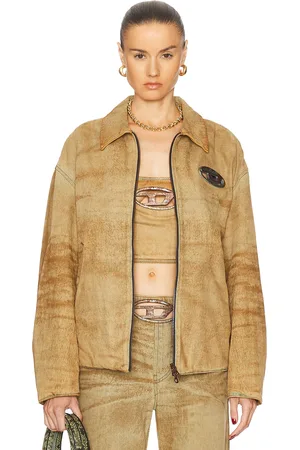 Diesel Zip Up Jacket in - Tan. Size S (also in XS).